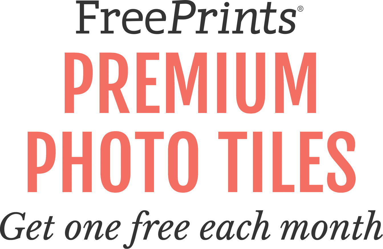 Get one free premium photo tile each month
